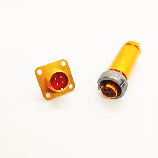 Russian Standard Aviation Socket PC Series 4 Pins Circular Connector with Aluminum Alloy Body and Bakelite Insulator