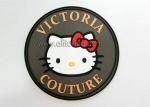 Custom logo label rubber tags pvc iron on patch for hat clothing bag