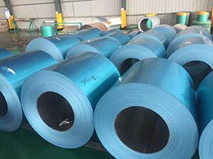  Blue Tinted Anti - Finger Print Hot Dipped Galvalume Steel Coil Thickness+/-0.01mm Manufactures