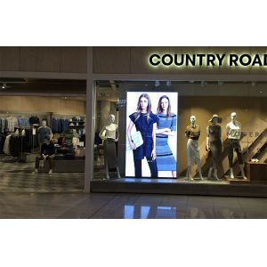 Full Color Rear Window LED Display P3 RGB Programmable Advertising Board