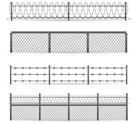 Welded 450mm Razor Barbed Wire Mesh Protective Diamond
