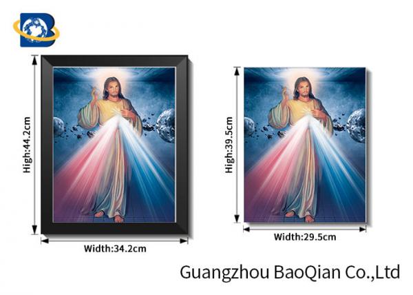 Home Decorative 3d Lenticular Flip Printings Of Religion , Wall Art / Picture / Poster