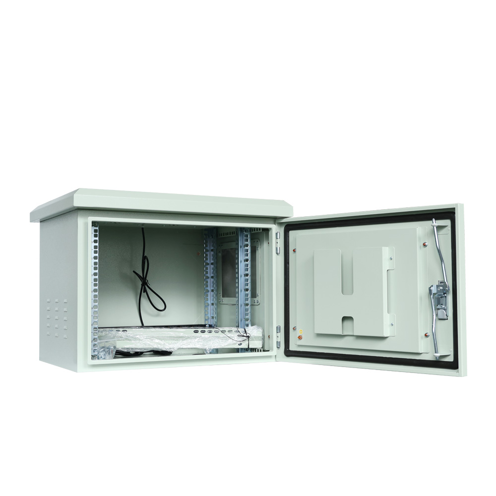 42U Network Server Rack Featuring Ventilated Panels and Cable Management System for Organized Network Infrastructure