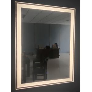 Square And Circle Illuminated Bathroom Mirrors With ABS Plastic Frame
