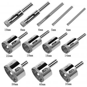  Glass And Tile Hollow Core Diamond Drill Bits Sets 12 Pcs 4mm-50mm Size Manufactures