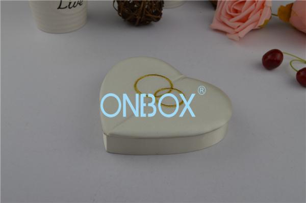 Quality Luxury Heart Shaped Coin Display Box Satin Cloth With Embroidered Gold Logo for sale