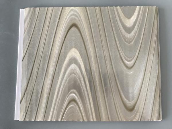 Quality Study Ceiling Laminated Plywood Wall Panels , Wood Grain Laminate Sheets Wave Design for sale