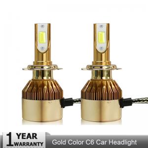  New Led Headlight Bulbs H7 C6 72W 7600LM COB Chip Cool White 6000k Turbo Fan LED Car Headlight Lamps Manufactures