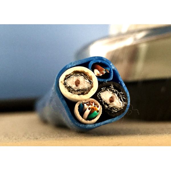 RG6U+CAT5E 75 Ohm Coaxial Cable 4 Core Complex With Lan Cable CATV CCTV