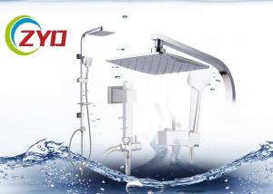 China Flexible Square Shower Head Kit , Shower Head Riser Rail Kit With Shower Holder on sale