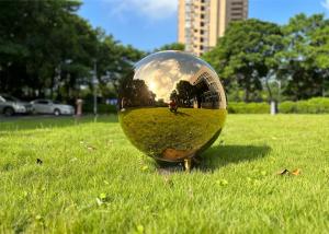  Gold Mirror Stainless Steel Ball Sculpture For Garden Decoration Manufactures