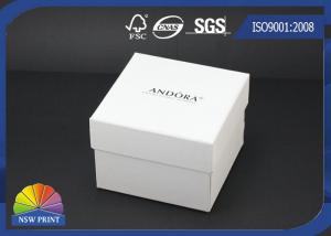  Custom Logo Printed Paper Jewelry Box / Jewellery Gift Boxes / White Jewelry Packaging Boxes Manufactures