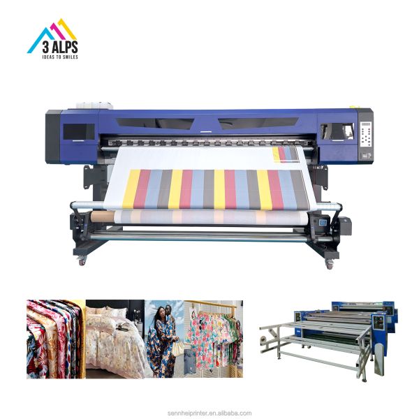 3ALPS New Large Format for Head Sublimation Printer 320cm I3200A1 Fully-Automatic Inkjet for T-shirts Curtains Mugs & Tiles