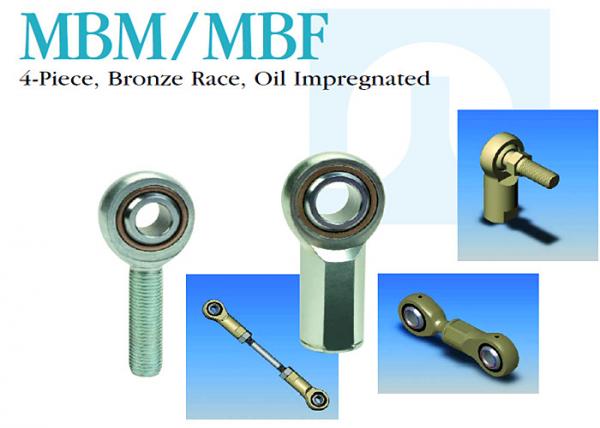 Quality Bronze Race Stainless Steel Rod Ends MBM / MBF 4-Piece Oil Impregnated for sale