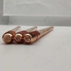 China 3/8 4ft Copper Clad Earth Rod Copper Electrolytic Ground Rod System on sale