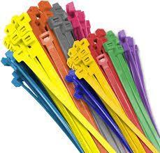  PA66 Self Locking Nylon Cable Ties 1mm UV Resistant 250mm Different Colored Zip Ties Manufactures