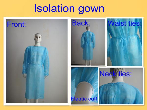 Quality SMS PP Disposable Surgical Gown , Medical Isolation Gowns For Patient Round Neck for sale