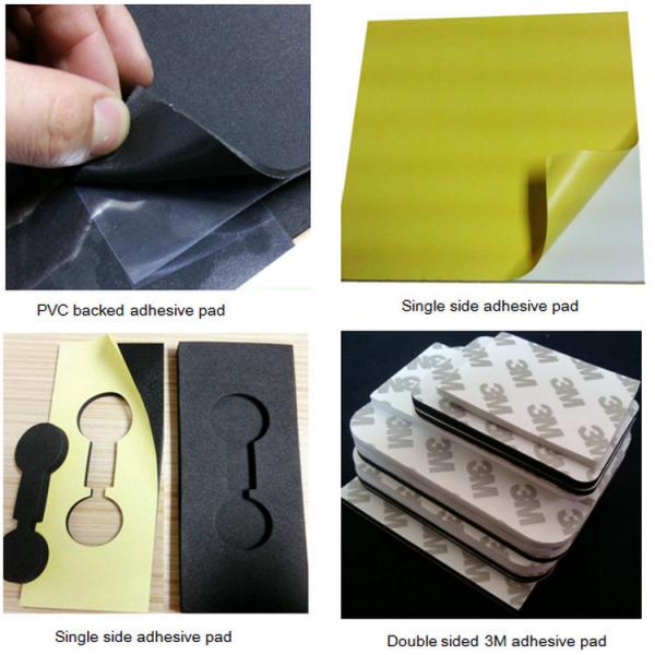 Single Sided Adhesive Backed Rubber Sheet , Protecitve Custom Rubber Stickers