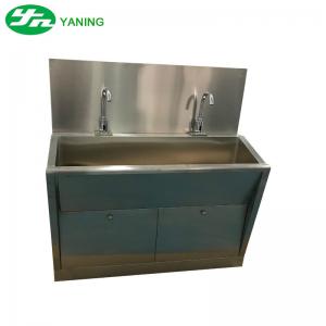  Double Faucet Medical Hand Wash Sink , Lab Portable SS Hand Wash Sink Manufactures