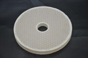  White Round Ceramic Burner Plate Infrared Wear Risistance SGS Certification Manufactures