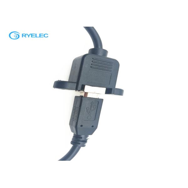 30cm Panel Mount USB Printer Cable , Electric Parts Industrial Cable Assemblies