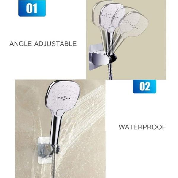 Self Adhesive Shower Head Holder- Adjustable Handheld Shower Hold 0