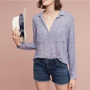 2017 Women work blouses deep v-neck long sleeve shirts for women Manufactures