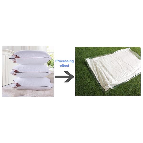 Blue Textile Packing Machine Pillow Compress Machine 1 Year Guarantee