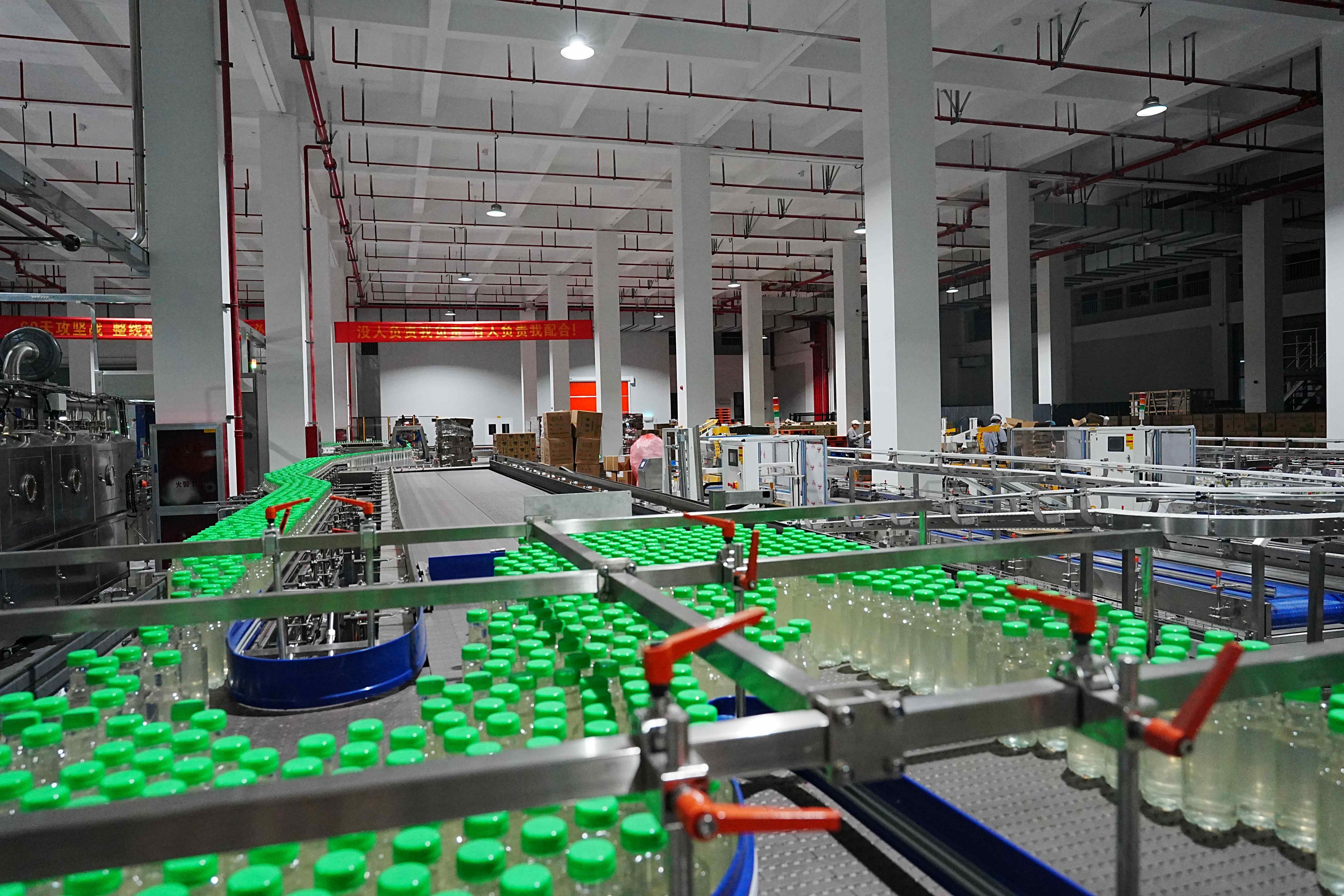 Dynamic Buffer Platform Conveyor Line For Bottled Water Production Efficient