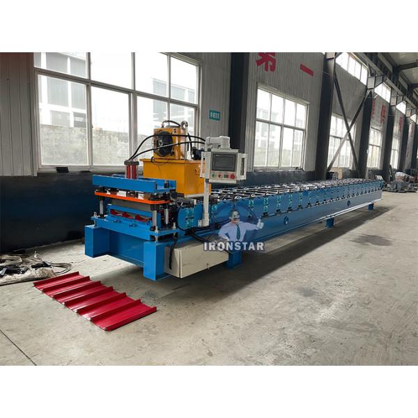 “3 Rib Trapezoidal IBR Roofing Sheet Roll Forming Machine With Tracking Cutting For Cote D'Ivoire”