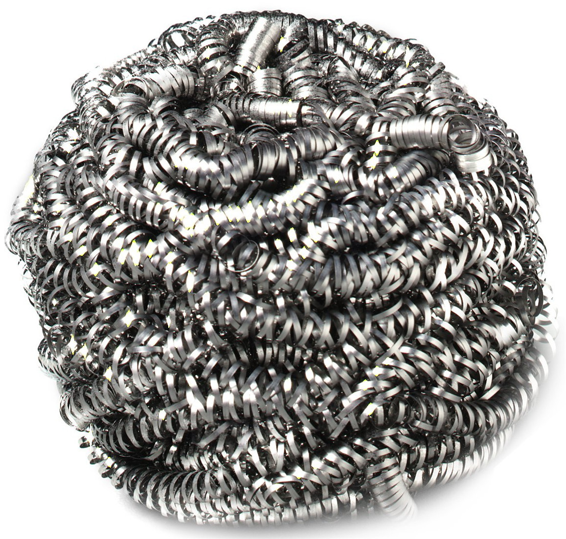  Stainless Steel Scourer, 30 g, Pack of 6 Cleans pot, pans, grills and oven Manufactures