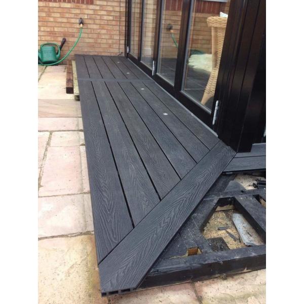Embossing 150 X 25 WPC Decking Board 3D Deep Embossed Plastic Outdoor Decking Boards