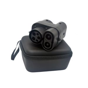 CCS1 to CCS2 Adapter Connector for EV Car with Security Function Replace/Repair and Antiflaming Fireproof Rubber Hose
