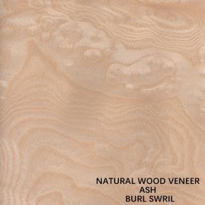China FSC Natural White Ash Burl Veneer Spiral Pattern Grain A Grade For Hotel Decoration thickness 0.5-0.55mm on sale