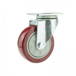  Double Bearing Industrial Caster with PVC Wheel 32mm Thickness Hole Distance 12*8.2mm Manufactures