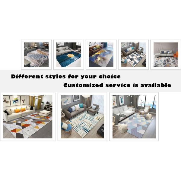 Customized Size Artistic Modern Design 3D Printed Polyester Fiber Living Room Carpet Hotel Area Rugs