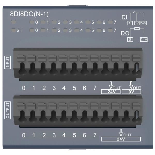 Quality Decowell Automatic Control Multifunctional Modules 8DI8DO Integrated PLC IO Module for sale