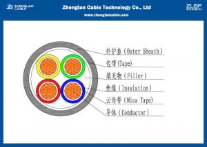  4 Cores /4+1 Core Fire Resistant Cable/ Mica Tape XLPE Insulated Sheathed Fire Proof Cable( Unarmoured ) Manufactures