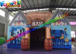 China Waterproof Inflatable Bar Tent , House Inflatable Event Tent With Barrel on sale