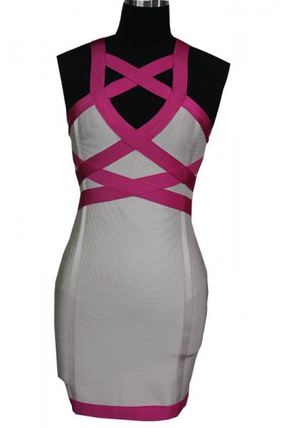 Quality Spandex Ombre Midi Evening Dresses , Fashion Anti-Wrinkle Bandage Dress for sale