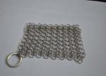 Polished 316L Ring Wire Stainless Steel Chainmail Scrubber For Food