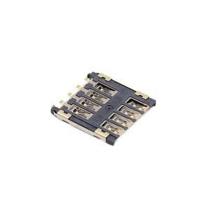 LCP 8 Pin Micro SIM Card Socket Connector Push Pull H1.8mm 5000 Cycles