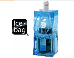  Security String Handle PVC Packaging Bags , Reusable Plastic Wine Cooler Bags Manufactures
