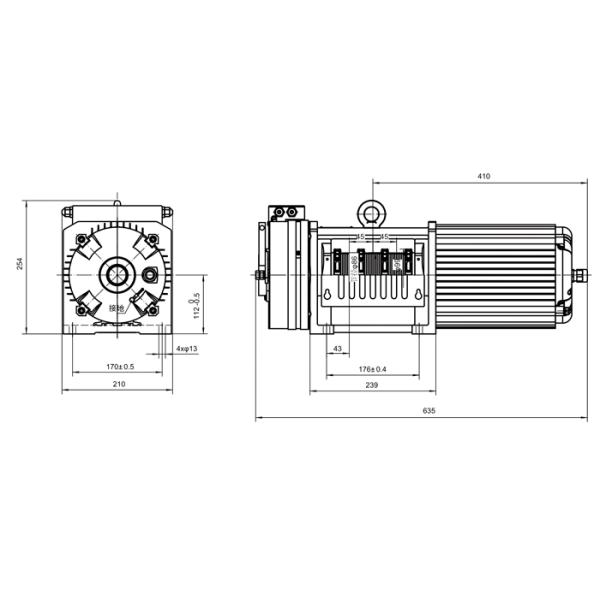 CE Gearless Traction Elevator Motor For Machine Room Less Passenger Elevator