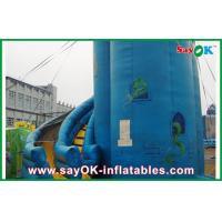 China Customized Blue PVC Inflatable Bounce House / Inflatable Slide for sale