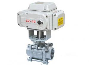  Full Bore 3 Piece Stainless Steel Ball Valves Threaded With Electric Actuator Manufactures