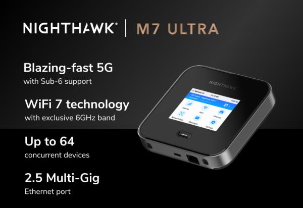Quality NIGHTHAWK M7 Ultra M7500 5G MmWave WiFi 7 5.8Gbps with 2.5G Ethernet Mobile Hotspot Router for sale