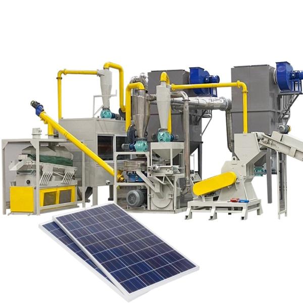 Quality Efficiently Recycle Mono Solar Panels with PLC Controlled Crushing Separating Machine for sale