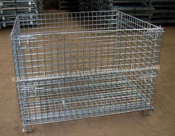 Quality Wire Mesh Foldable Storage Cage1200 X 800mm Material Handling Equipment for sale