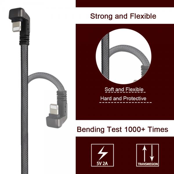 2.1A High Speed Fast Charging Data Transmission Cable For 5S Nylon Braided